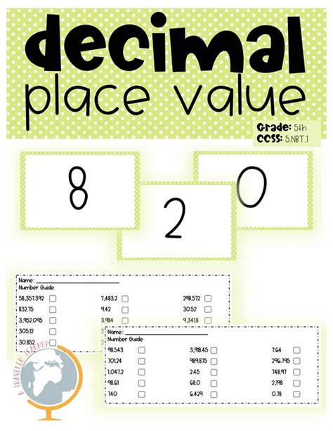 Number Sets Decimal Place Value Game Profe Social