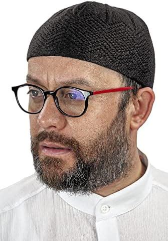 سعر ihvan online Turkish Muslim Winter Wool Knitting Kufi Hats for Men