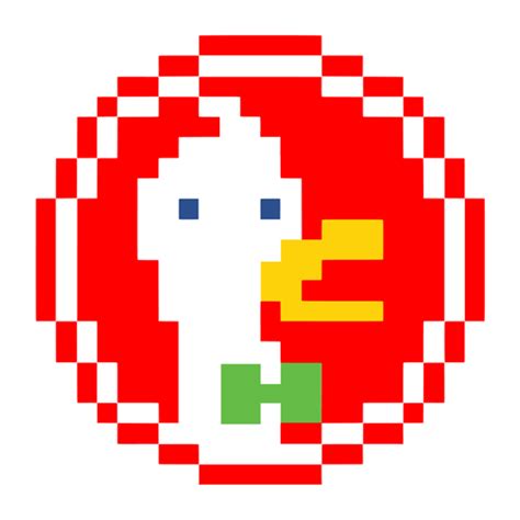 Duck Duck Go Pixel Art Sticker Just Stickers Just Stickers