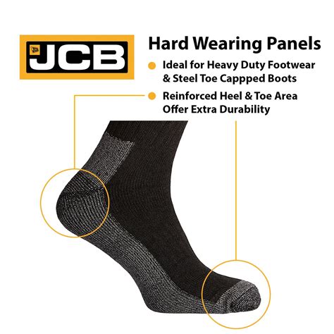 Jcb Heavy Duty Work Socks 3 Pair