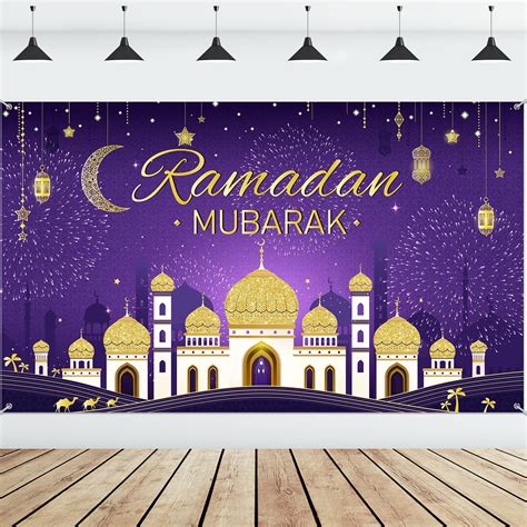 Buy Ramadan Mubarak Backdrop Ramadan Decorations Eid Mubarak Backdrop