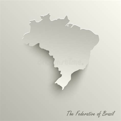 Federative Republic Of Brazil Maps With Markers Stock Vector