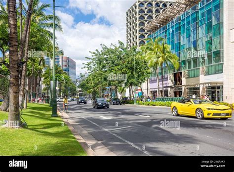 Kalakaua Avenue Waikiki Honolulu Oahu Hawaii United States Of