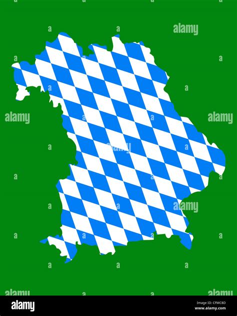 Map And Flag Of Bavaria Stock Photo Alamy