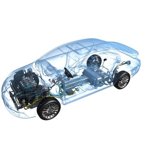 3d Hybrid Electric Car Chassis Turbosquid 1649370