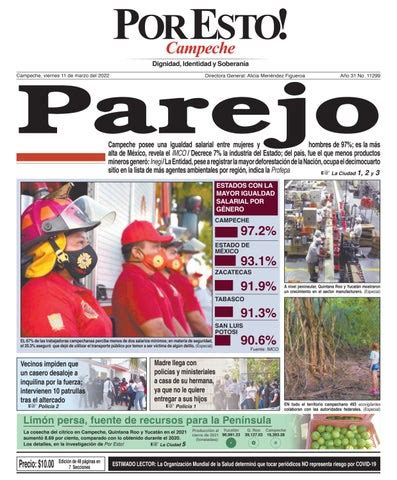 PORTADA POR ESTO CAMPECHE VIERNES 11 DE MARZO DEL 2022 By PorEsto Issuu