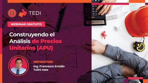 Construyendo El An Lisis De Precios Unitarios Apu Youtube