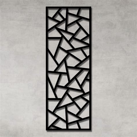 Quadro Decorativo Vazado Painel Geométrico 6 MDF Escultura de Parede