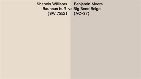 Sherwin Williams Bauhaus Buff SW 7552 Vs Benjamin Moore Big Bend