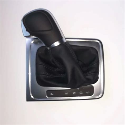 Elishastar Genuine Leather At Dsg Gear Shift Knob Lever Cover For Vw Passat B7 3ad713203 3ad 713