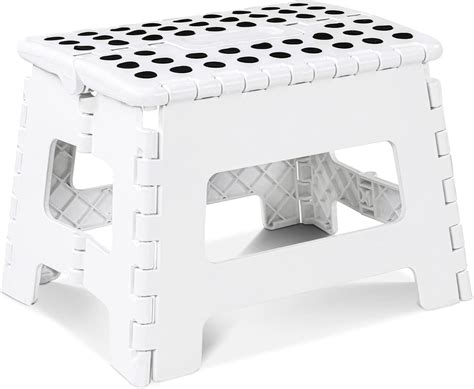 Sterun Inch Folding Step Stool With Carry Handle Anti Skid Footpad