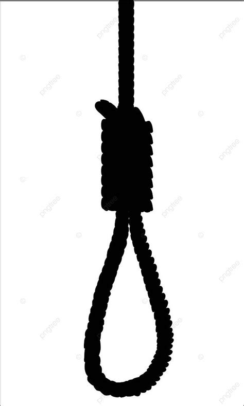 Noose Silhouette Hanged Knot Silhouette Vector Hanged Knot