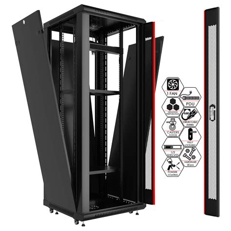 Sysracks Server Rack Wall Cabinet 18U Wall Mount Rack Enclosure