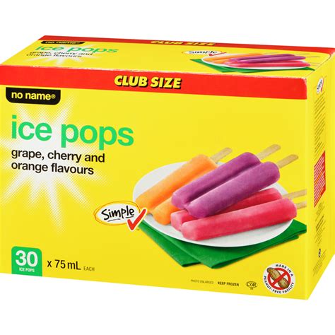 No Name Variety Ice Pops Package Across Canada Dessert Advisor