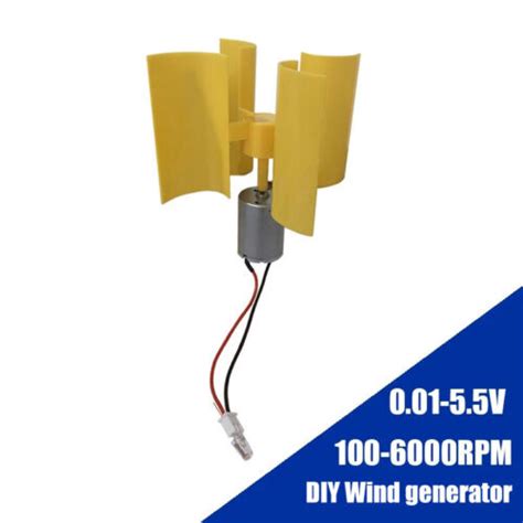 Vertical Micro Wind Turbines Generator Small Dc Motor Blades With Led