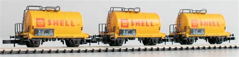 Märklin Miniclub 3 Kesselwagen SHELL der DB Spur Z neuwertig Kaufen