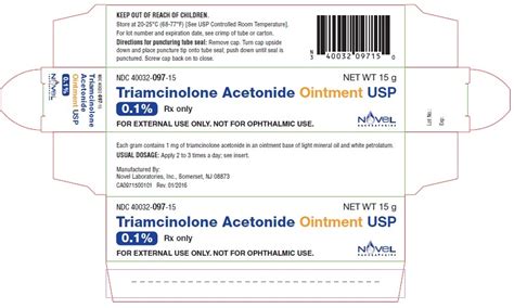 Triamcinolone Acetonide Ointment Usp 01rx Only