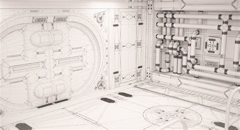 Sci Fi Lab Interior 3D model | CGTrader