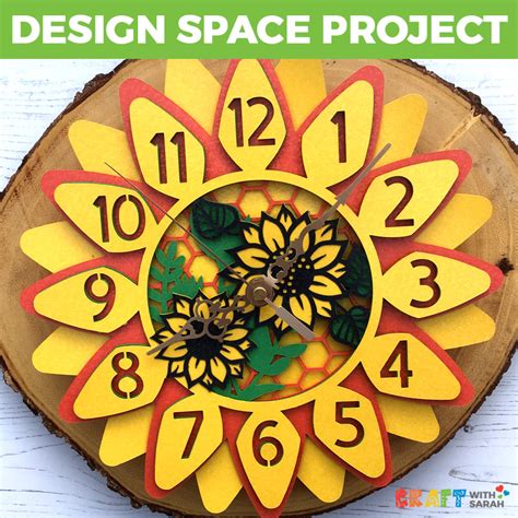 Sunflower Clock Design Space Project | Craft With Sarah