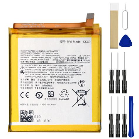 Replacement Battery Ks40 For Motorola Moto E6 Play Xt2029 1 Tool