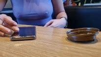 Naughty Blonde Masturbates Big Pumped Pussy And Plays Dildo In Public