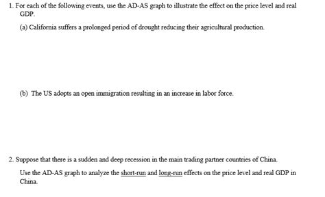 Solved For Each Of The Following Events Use The Ad As Graph Chegg