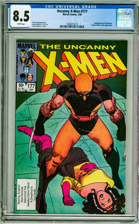 The Uncanny X Men 177 1984 CGC 8 5 White Pages Broken Bottom Left