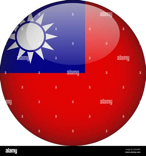 Taiwan 3d Rounded Flag Icon Button Vector Stock Vector Image And Art Alamy