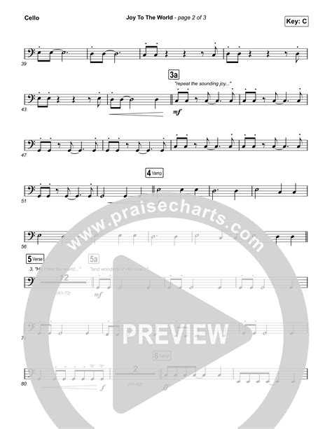 Joy To The World Cello Sheet Music Pdf Thrive Worship Praisecharts