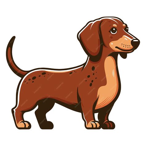 Premium Vector Cute Adorable Dachshund Dog Cartoon Character Vector