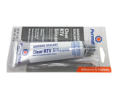 Permatex Clear Rtv Silicone Adhesive Sealant 3 Oz Tube At