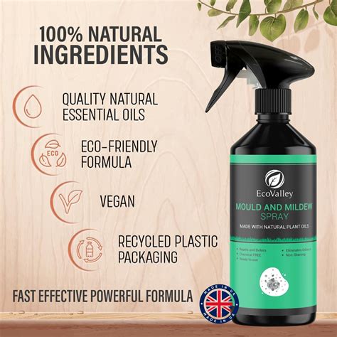 Ecovalley Natural Black Mould Mildew Remover Spray Multi Surface