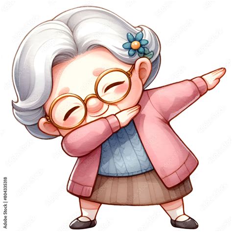 Cute Grannies Clipart Watercolor Funny Old Lady Clipart Granny Birthday Png Mothers Day