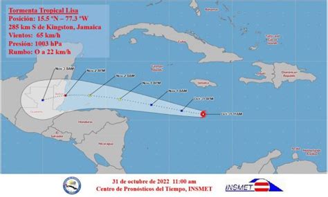 Aviso De Cicl N Tropical Se Forma La Tormenta Tropical Lisa En El Mar