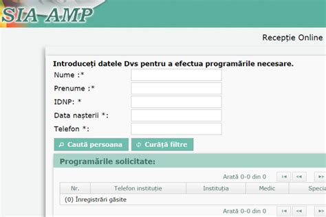 Sistemul Informaţional pentru Asistenţa Medicală Primară este supus