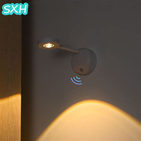 Sxh New Indoor Wiring Free Wall Light Spotlights Rechargeable Led