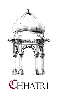 Hand-drawn architectural sketch of Chhatri in 2024 | Architecture illustration, Architectural ...