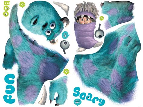 New Giant SULLY & BOO WALL DECALS Monsters Inc Room Stickers Kids ...