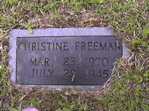 Christine Freeman Monumento Find A Grave