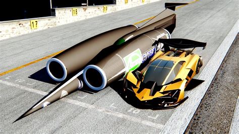 Lamborghini Terzo Millennio Gtr Concept Vs Thrust Ssc At Drag Race