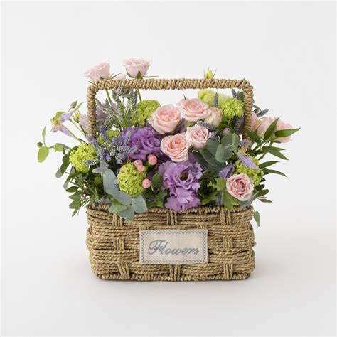 CASSANDRA Pink/Purple Flower Basket - HALO Flowers|香港花店|即日送花