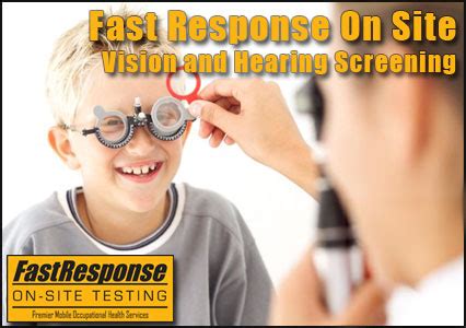 School Vision & Hearing Screening – Fast Response