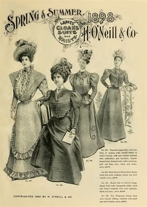 Public Domain Book Spring And Summer Fashion Catalogue 1890s Fashion