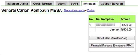 Mbsa Cukai Taksiran Online Mbsa Gov My Cukai Taksiran Semakan