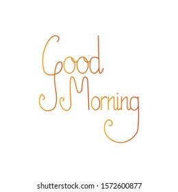 Good Morning Handwriting Calligraphic Vector Stock Vector Royalty Free