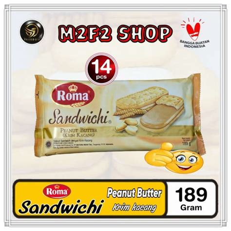 Jual Roma Biskuit Sandwichi Peanut Butter Krim Kacang Gr