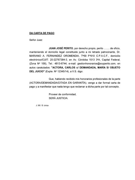 Modelo Carta De Pago Pdf Pdf