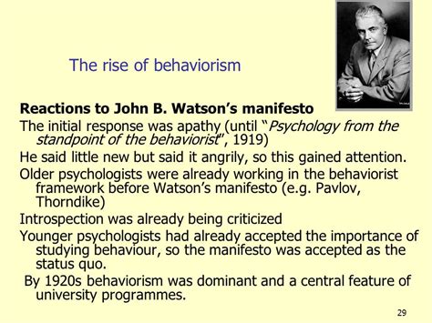 The Rise Of Behaviorism Lecture Plan Ppt Video Online Download