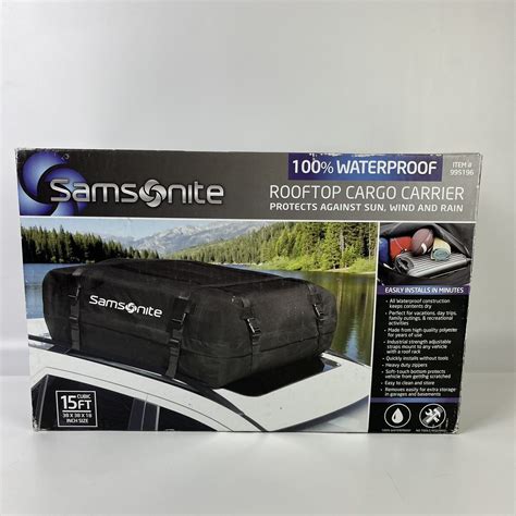 Samsonite Rooftop Cargo Carrier 100 Waterproof 15 Cubic Feet For Sale