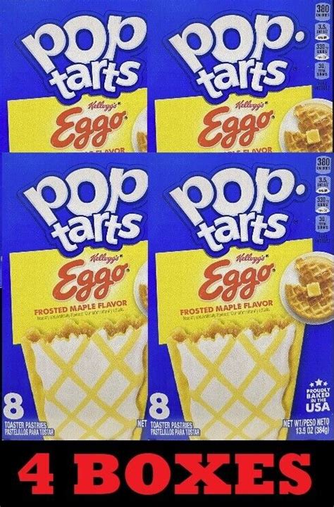 4x Kelloggs Eggo Frosted Maple Flavor Pop Tarts Toaster Pastries 13